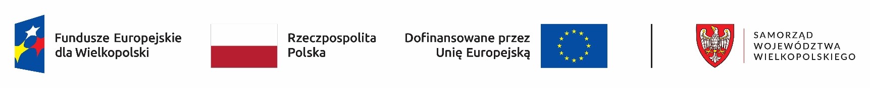 Fundusze Europejskie dla Wielkopolski, Rzeczpospolita Polska, Unia Europejska, Samorząd Województwa Wielkopolskiego